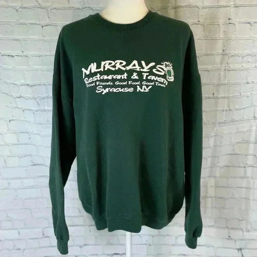 MURRAYS Restaurant and Tavern Irish pub green crewneck sweatshirt XL‎ St Patty’s